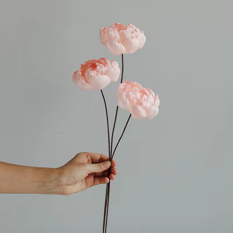 wholesale decoration flower high quality handmade wooden flower dried sola flower for floral arrangement