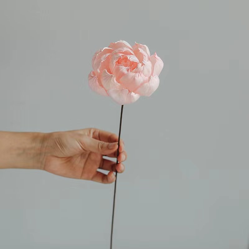 wholesale decoration flower high quality handmade wooden flower dried sola flower for floral arrangement