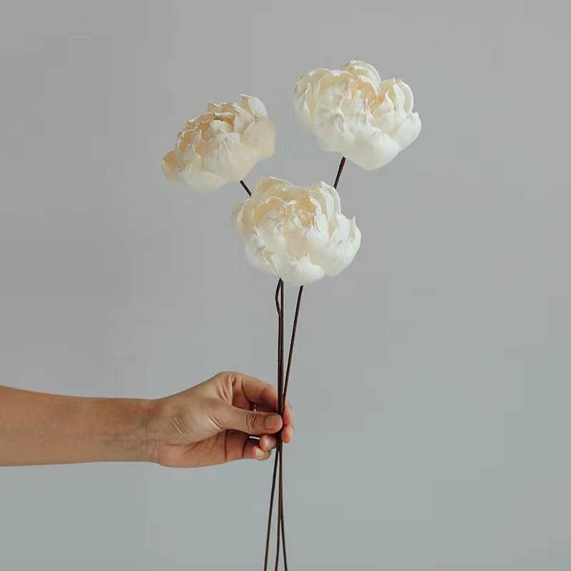 wholesale decoration flower high quality handmade wooden flower dried sola flower for floral arrangement