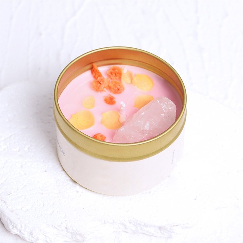 Customized personalized crystal stone small iron box candles for luxurious candle jar home decoration items scented candles