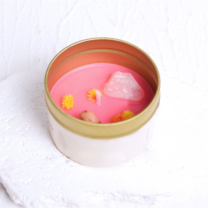 Customized personalized crystal stone small iron box candles for luxurious candle jar home decoration items scented candles