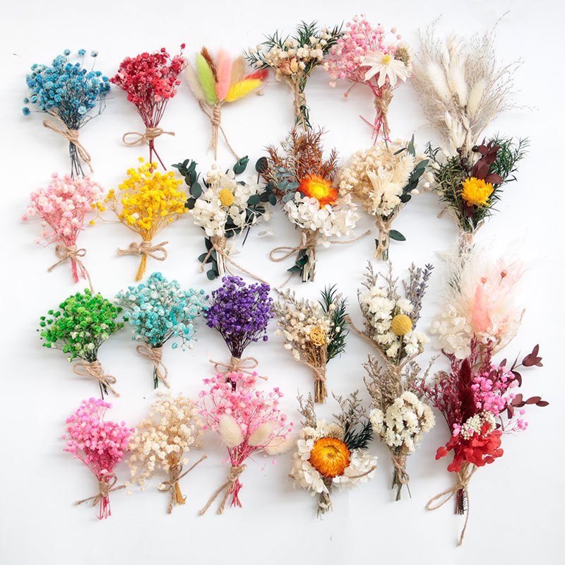 OEM Preserved Flowers Plants Babys Breath Dried Flowers Material Baby's Breath Gypsophila Dried Baby Breath Flower for Bouquet