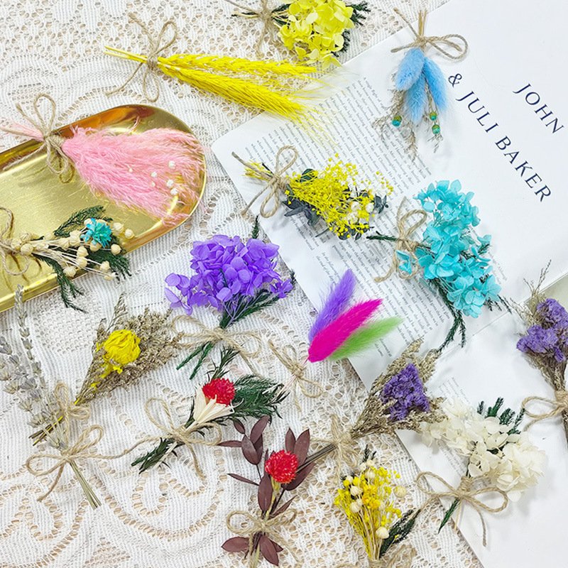 OEM Preserved Flowers Plants Babys Breath Dried Flowers Material Baby's Breath Gypsophila Dried Baby Breath Flower for Bouquet
