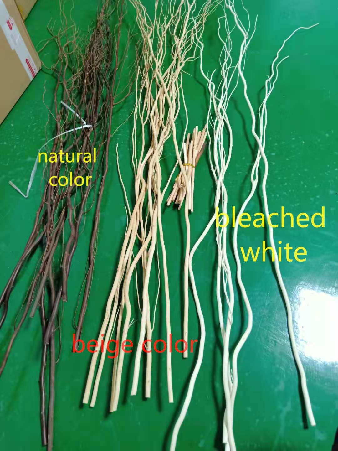Dried natural curly willow branch stem, decorative real tree twig spray branches, 46 inch length 118 cm