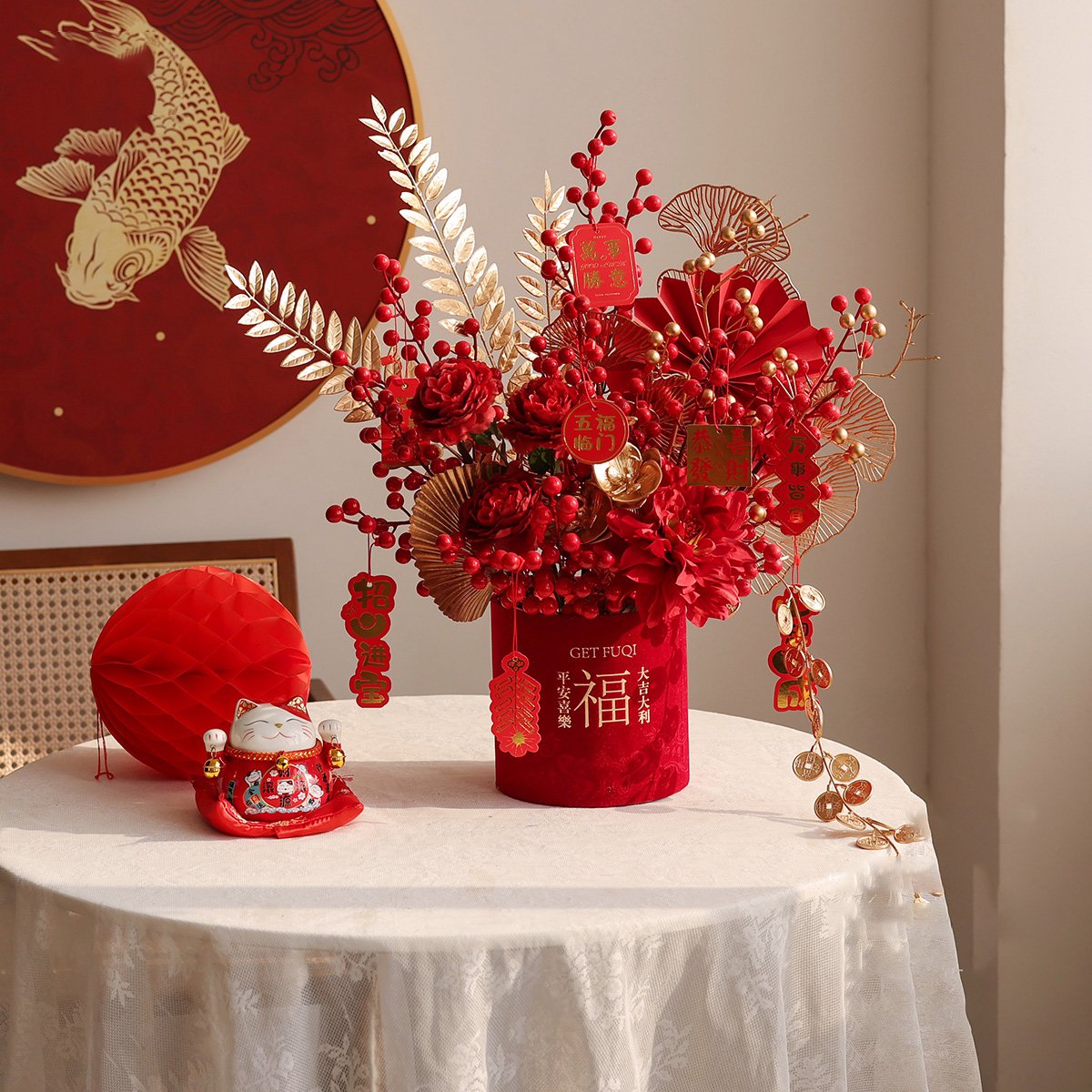 Factory Wholesale Luxury Home Office Decor Flower For 2025 Vietnamese Tet Chinese Spring Festival Lunar New Year's Decor Flower