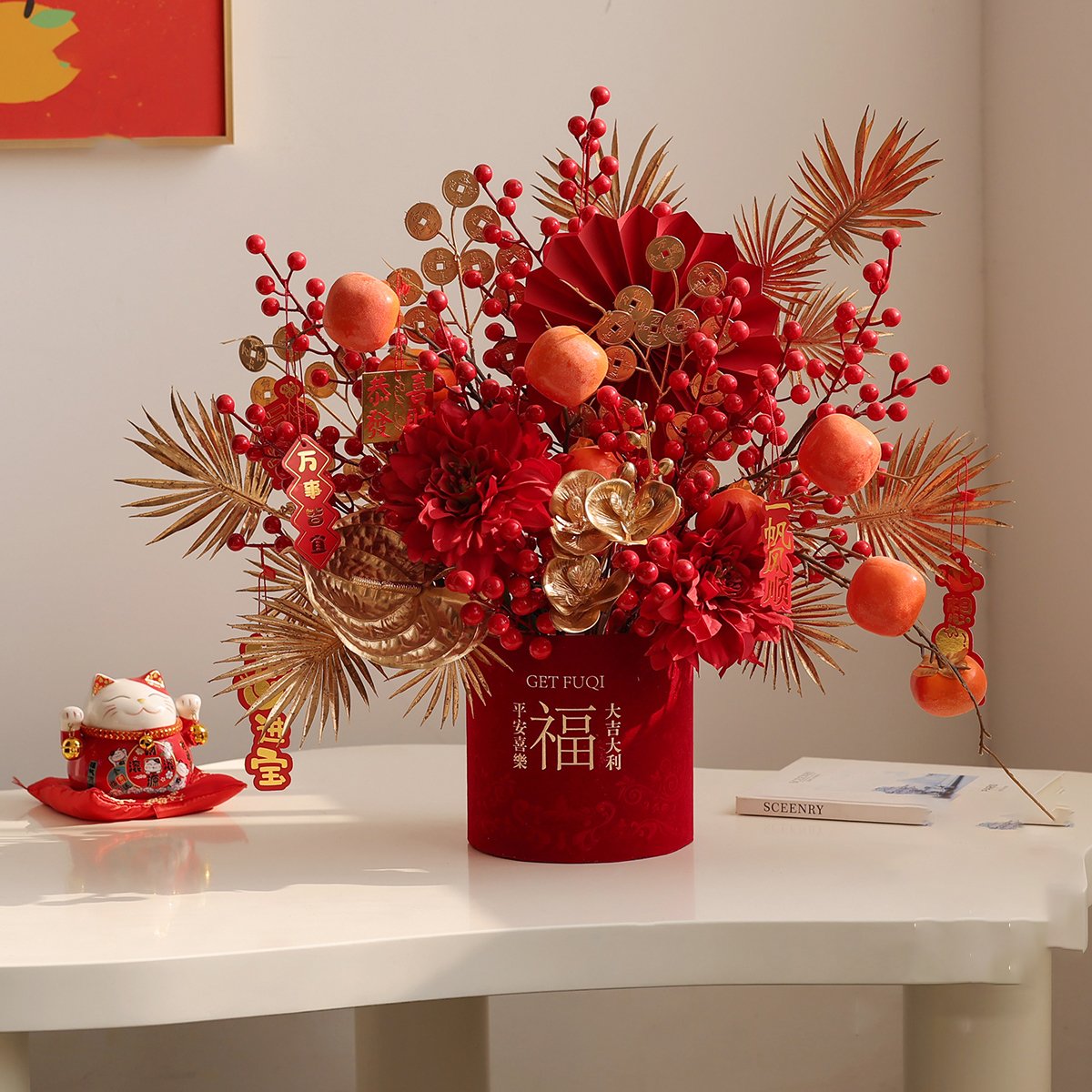 Factory Wholesale Luxury Home Office Decor Flower For 2025 Vietnamese Tet Chinese Spring Festival Lunar New Year's Decor Flower