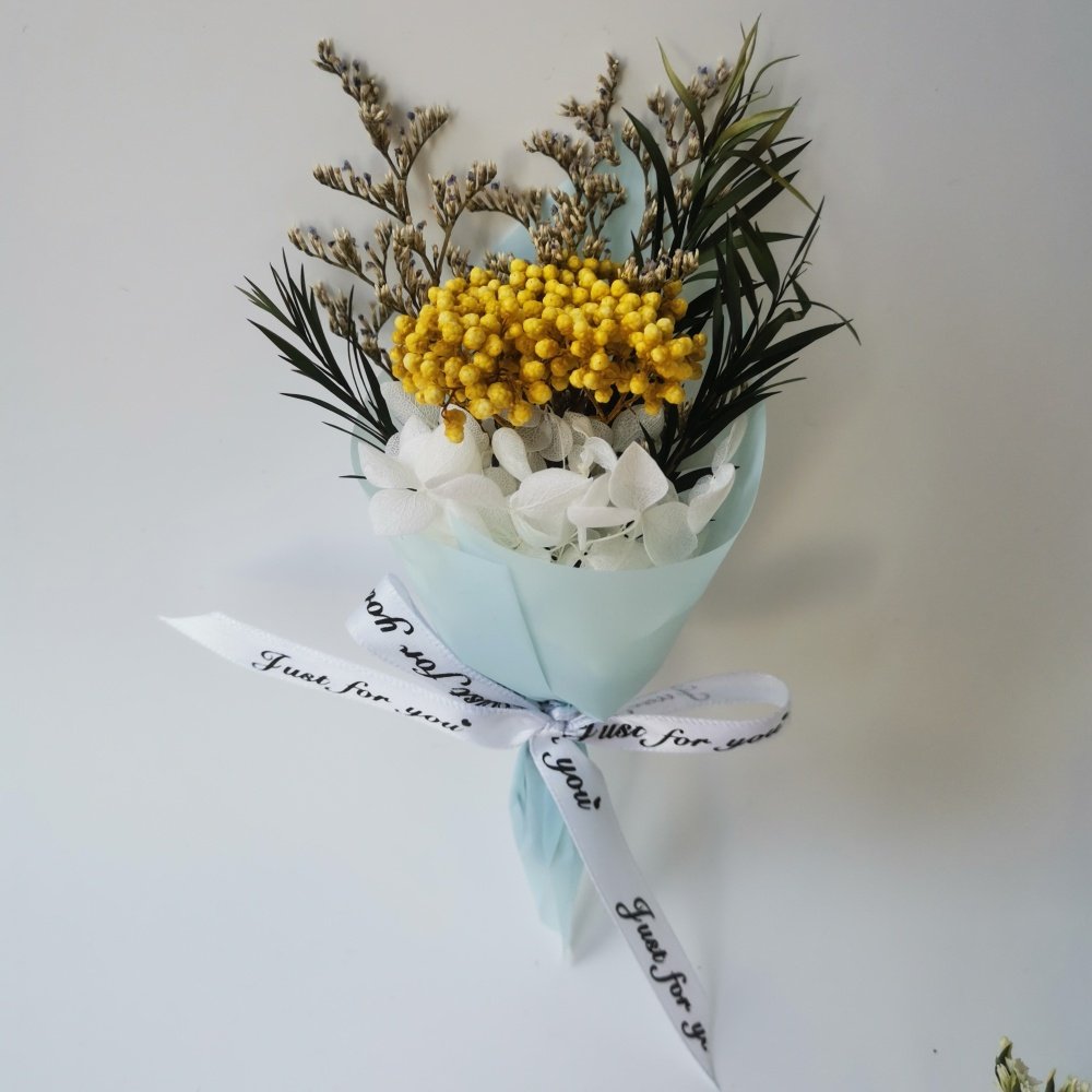 Mini Dried Flower Bouquet Boutonnieres Bunches Wedding Groomsmen Groom Buttonholes Wedding Bouquet for Bride