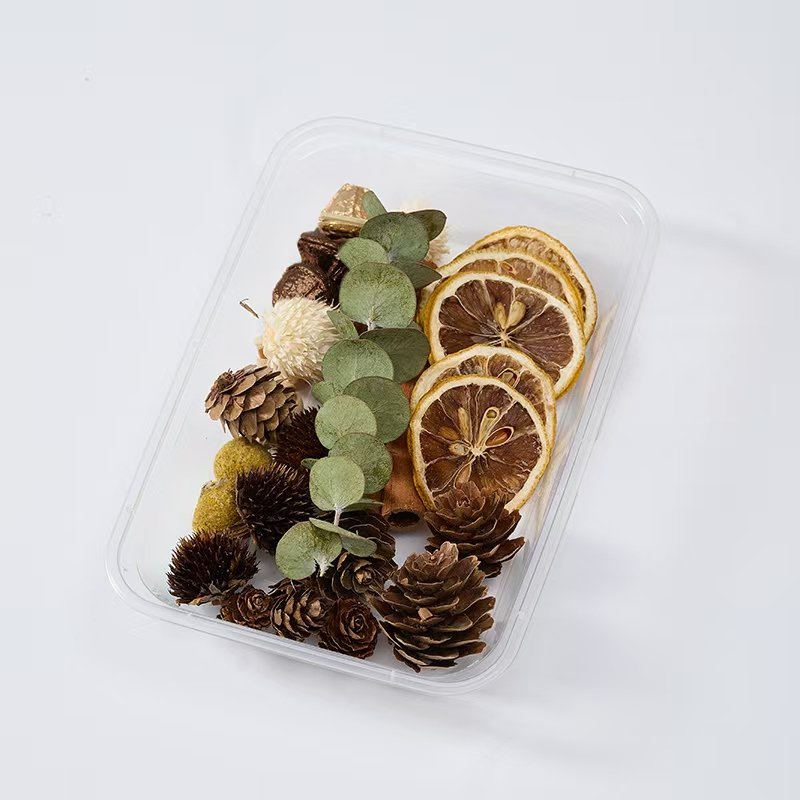 Dried flower dry fruit box cinnamon lemon pine cone DIY material decorative flower natural plant dry flower for Christmas deco
