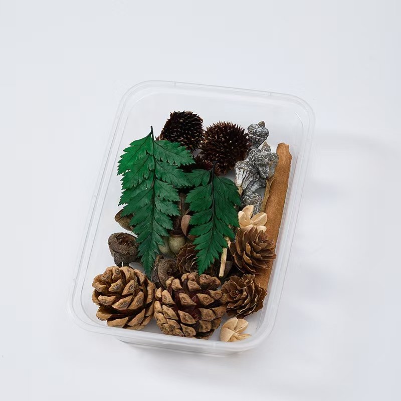 Dried flower dry fruit box cinnamon lemon pine cone DIY material decorative flower natural plant dry flower for Christmas deco