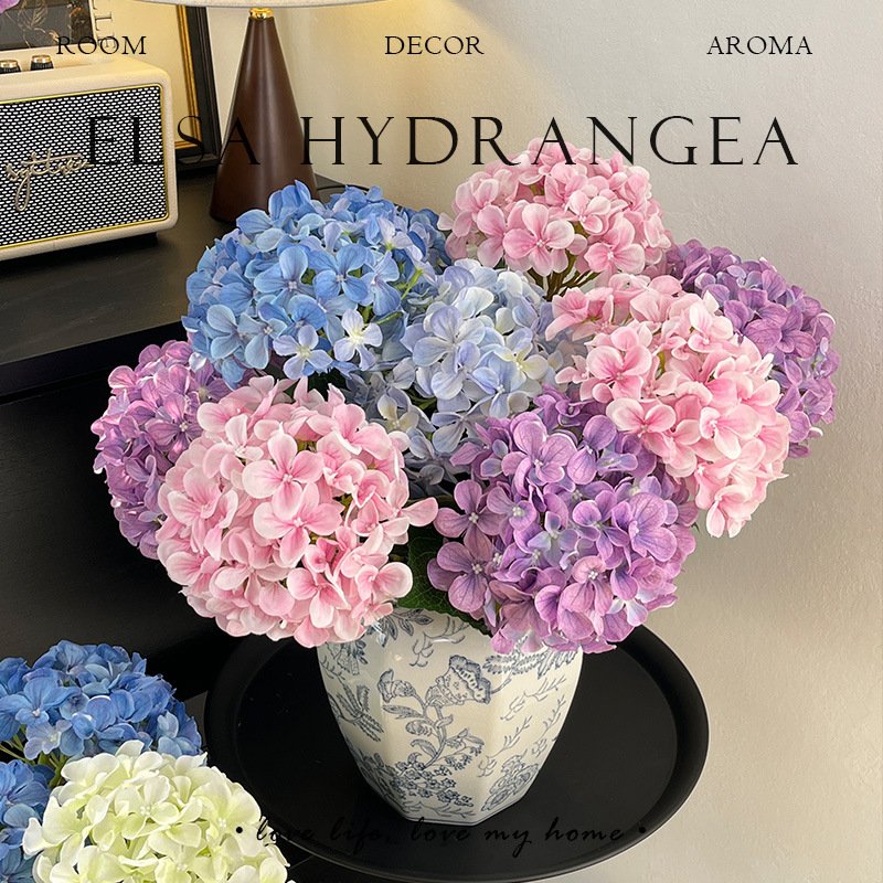 72 Tablets Hydrangea Faux Plant Silk Flowers Decorative Artificial flower Ball For Wedding