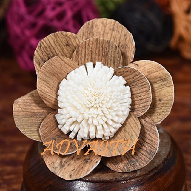 Handmade Dried Sola Flowers Custom Size Wood Rattan Materials for DIY Bouquets Western Style Packaged in Bags-Wholesale
