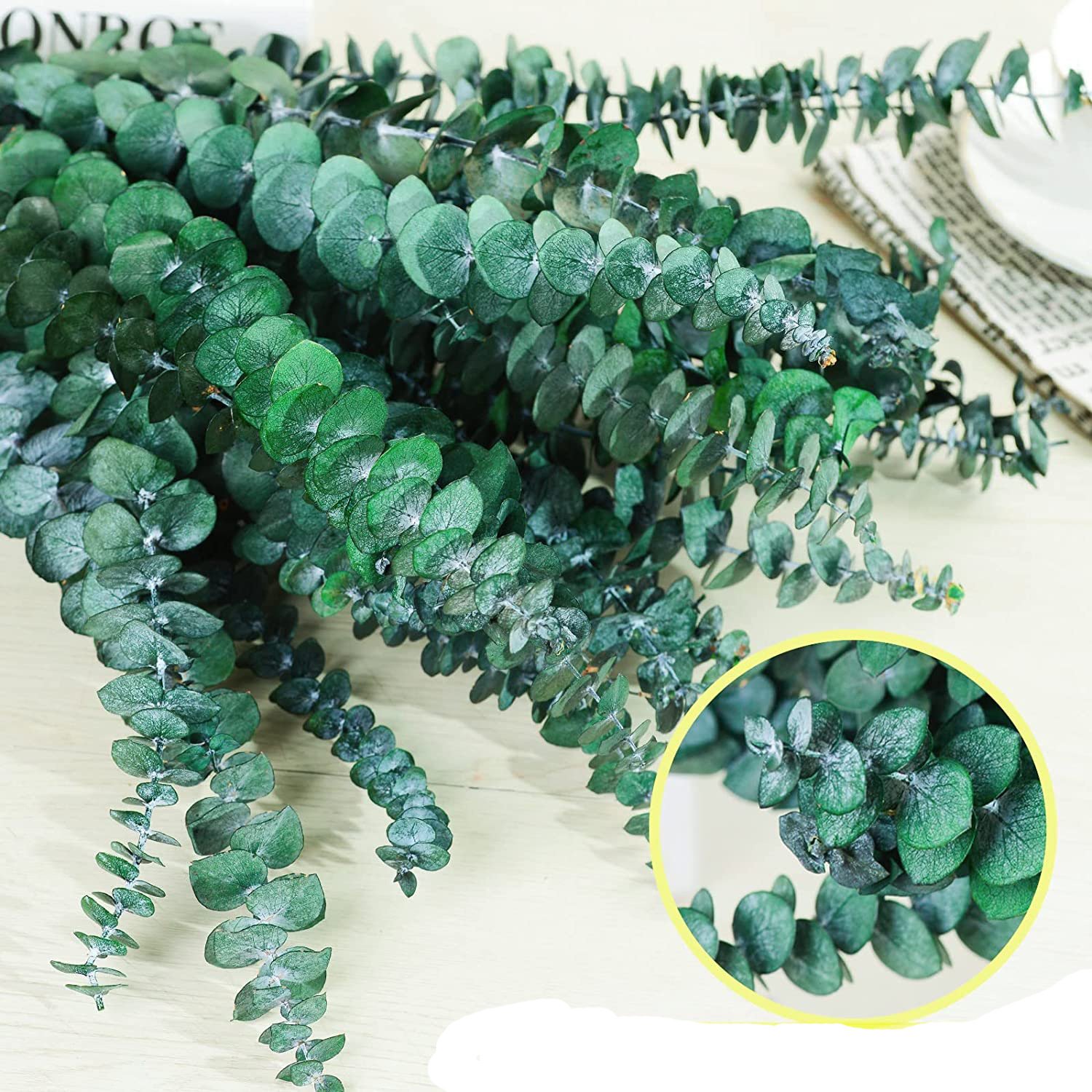 17'' Natural Dried Eucalyptus Leaves Hanging Fragrance Real Plant Preserved Eucalyptus Stems & Lavender Flower For Shower Home