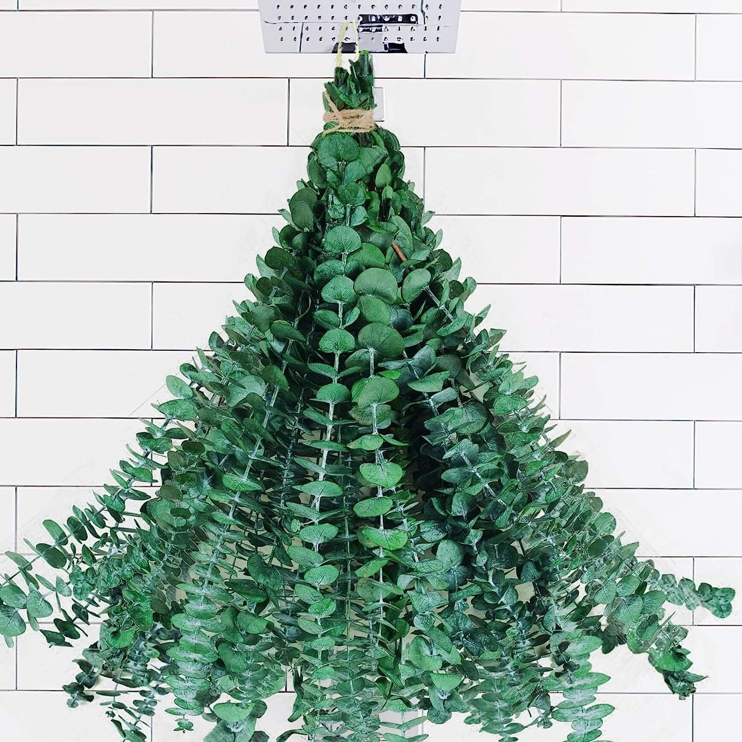 17'' Natural Dried Eucalyptus Leaves Hanging Fragrance Real Plant Preserved Eucalyptus Stems & Lavender Flower For Shower Home