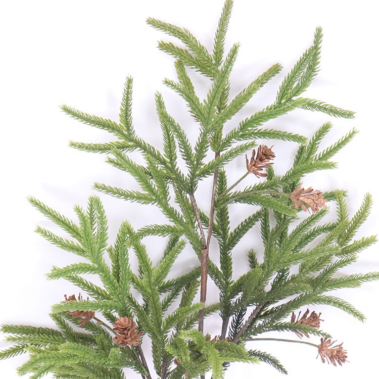 99cm Single Branch Norfolk Pine PE Dried Flowers and Plants Home Decor for Christmas Decoration