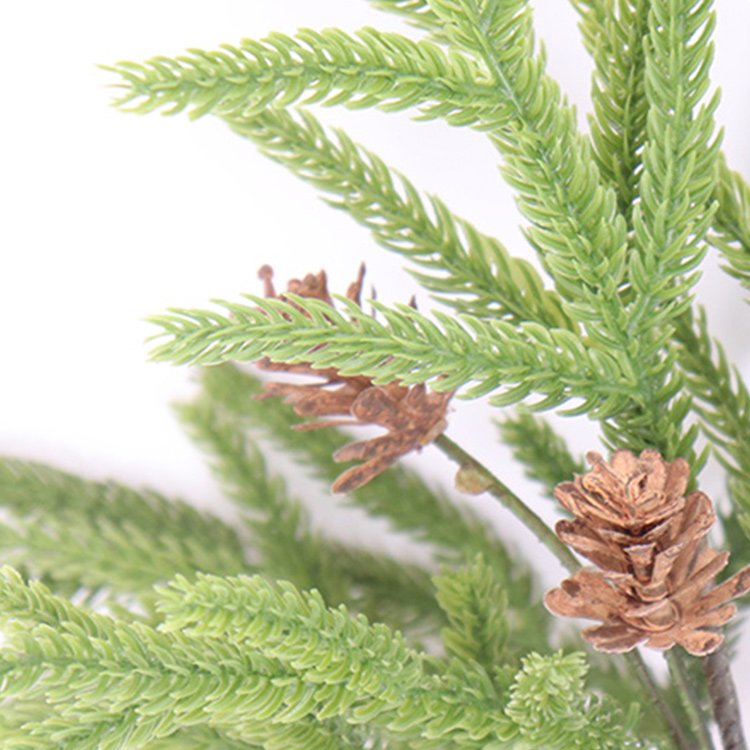 99cm Single Branch Norfolk Pine PE Dried Flowers and Plants Home Decor for Christmas Decoration