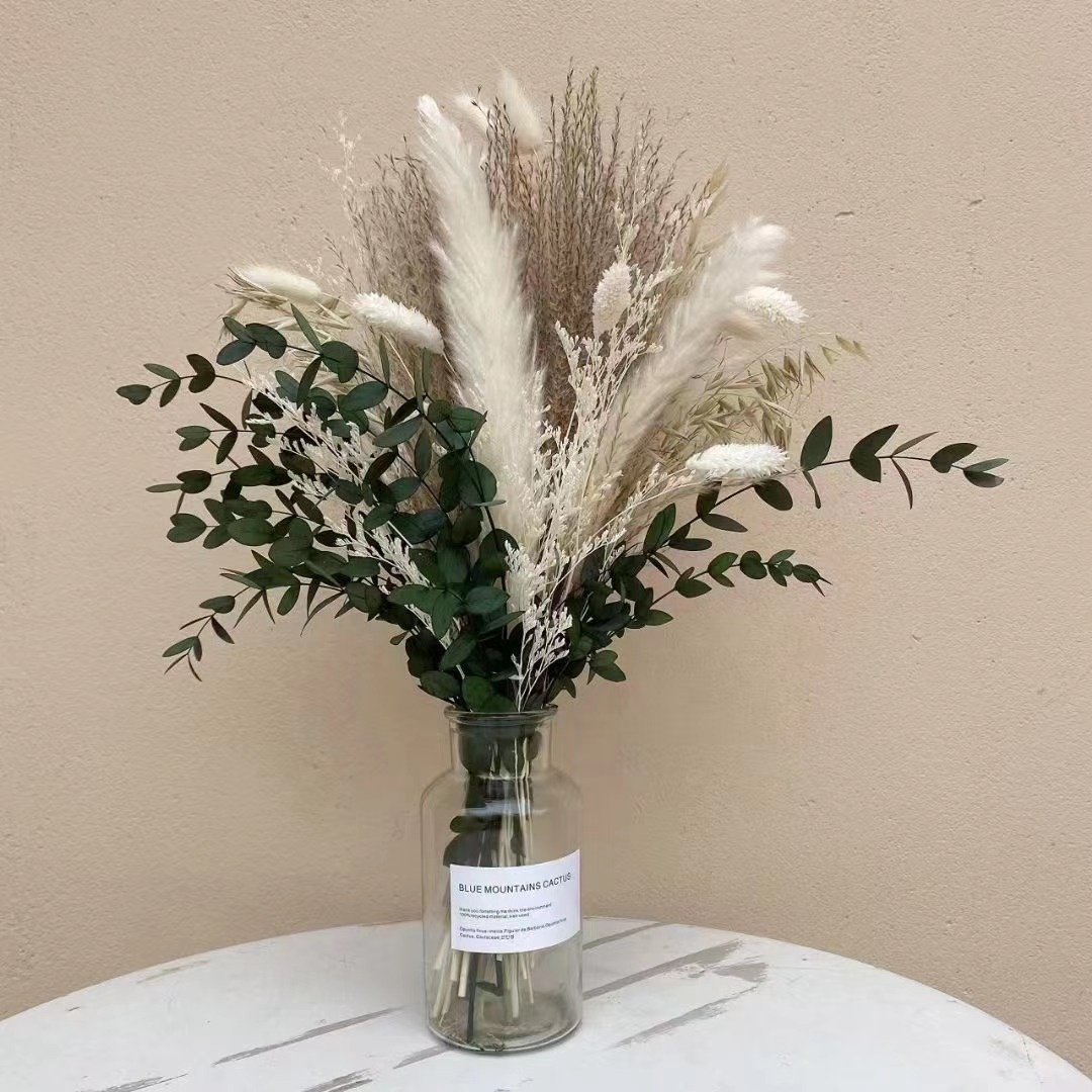 Grass Bouquet Permanently Good-looking Bohemian Style Dry Flower Carton Plant Wedding Valentine's Day Home Decoration 50 Cm