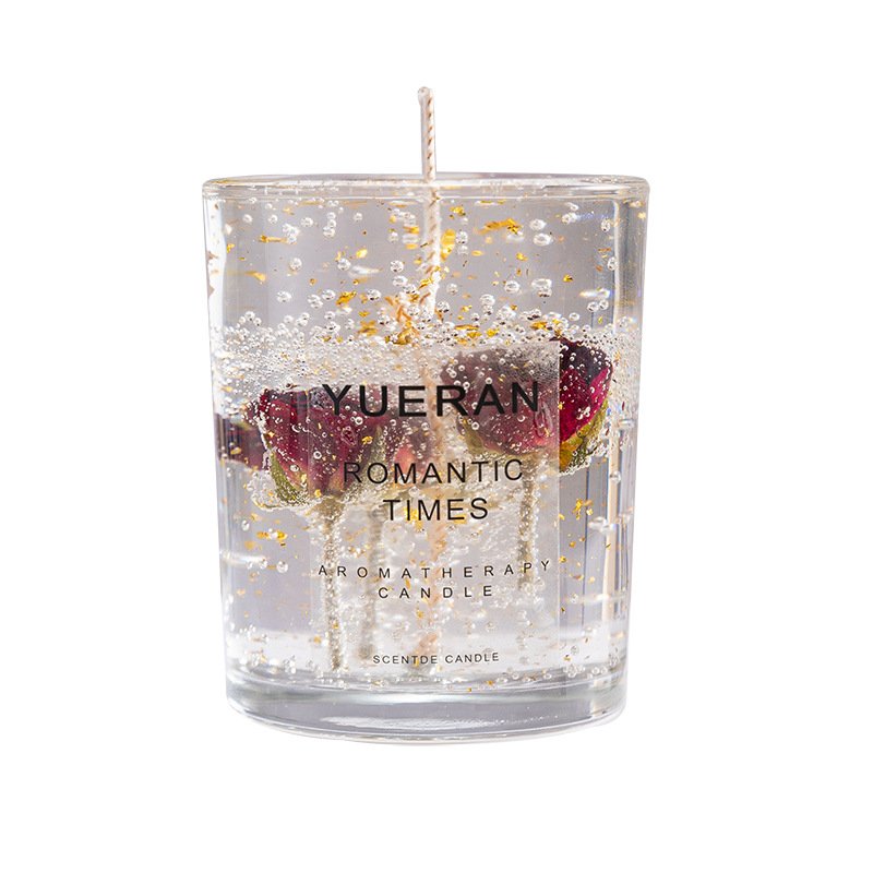 Real flower jelly aromatherapy candle manufacturers wholesale essential oil floral fragrance ornaments smokeless