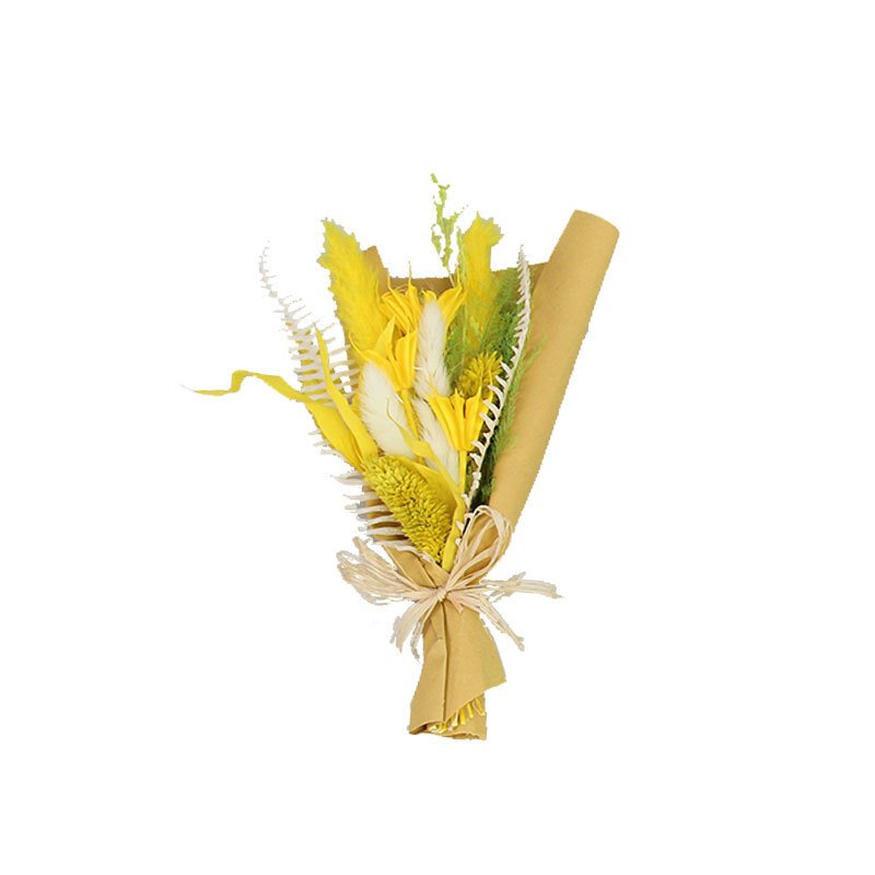 TC Wholesale Mini Dried Flowers Kraft Paper Wrapping Roses Bouquet With Gift Box Wedding Home Decor Small Bouquet