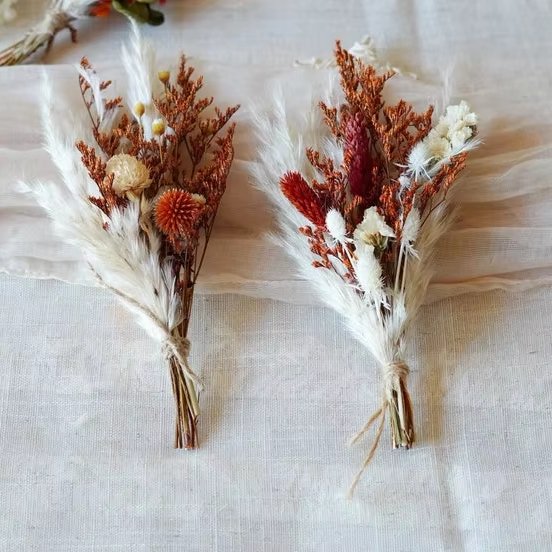 M-3 Mini Dry Bouquet Pampas Grass Party Favor Dried Flower Mini Wedding Bouquet Wedding ArrangementGuest Favor