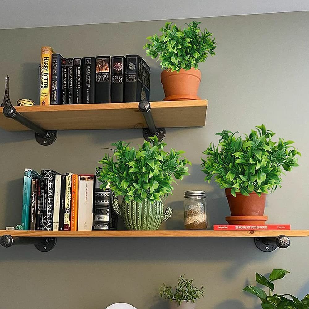 7 branches green orange flowers artificial plants for garden shrubs bushes grass eucalyptus orange leaves faux plant for home