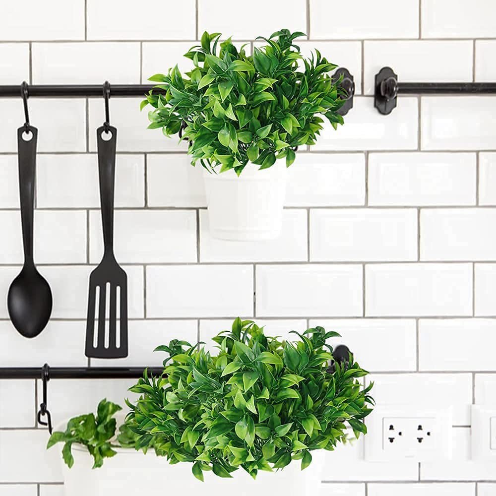 7 branches green orange flowers artificial plants for garden shrubs bushes grass eucalyptus orange leaves faux plant for home