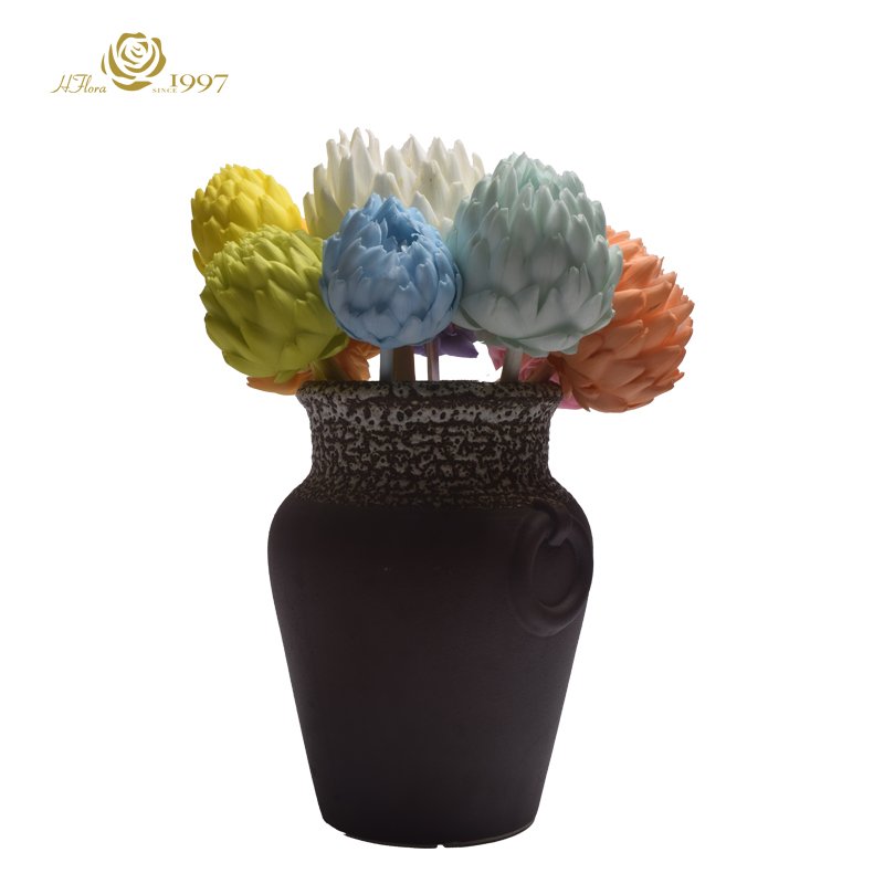 Different Colors HFloral Dried Eternal Flower Arrangement Preserved Flower Big Size Preserved Artichoke