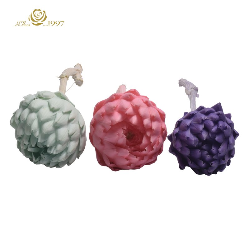 Different Colors HFloral Dried Eternal Flower Arrangement Preserved Flower Big Size Preserved Artichoke
