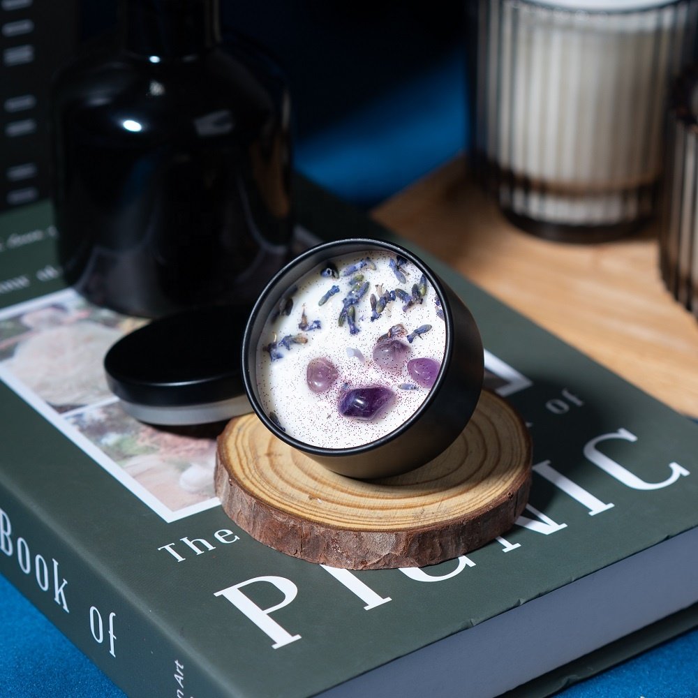 Wholesale New Design Scented Candle Oem Odm Home Decor Soy Wax Scented Candles With Dried Flower