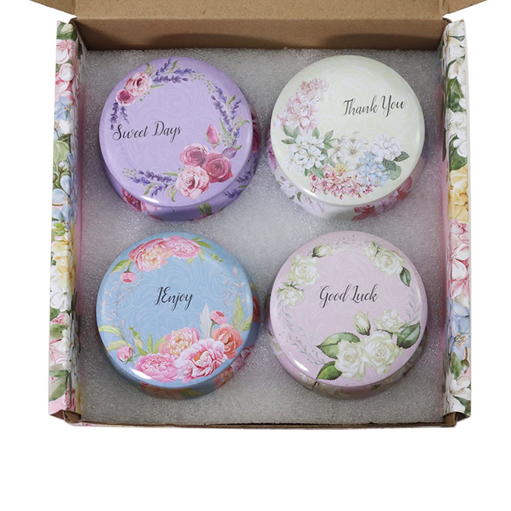 Beautiful Luxury Dried Flower Aromatherapy Candle Set Soy Wax Rose and Bowl Shape for Home Decoration Weddings and Holidays
