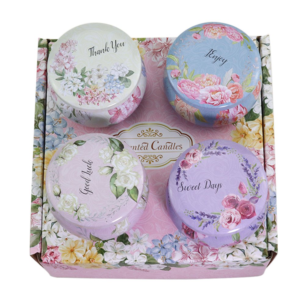 Beautiful Luxury Dried Flower Aromatherapy Candle Set Soy Wax Rose and Bowl Shape for Home Decoration Weddings and Holidays
