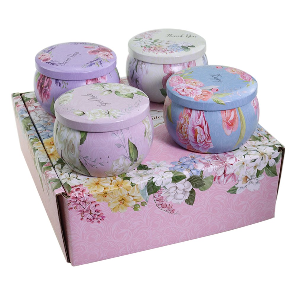 Beautiful Luxury Dried Flower Aromatherapy Candle Set Soy Wax Rose and Bowl Shape for Home Decoration Weddings and Holidays
