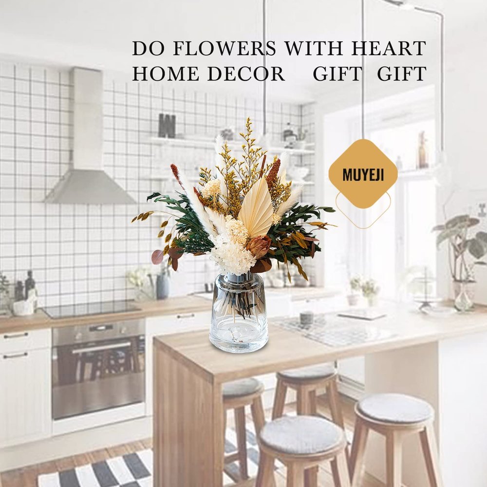 AC- 1 Natural Dried Flower Bouquet Mix Bouquet | Protea Repens Hydrangea Eucalyptus