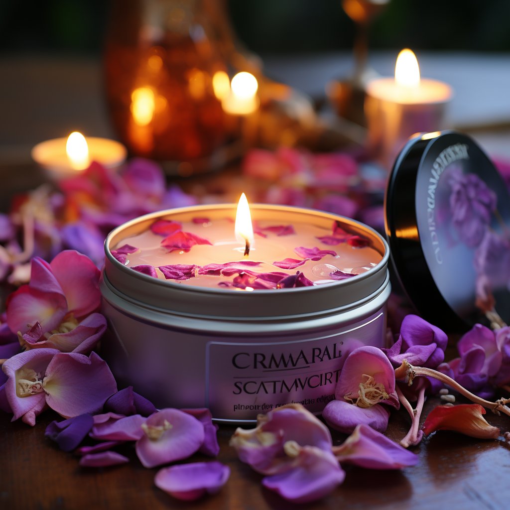 wholesale tin can dried flower scented candles gift set private label