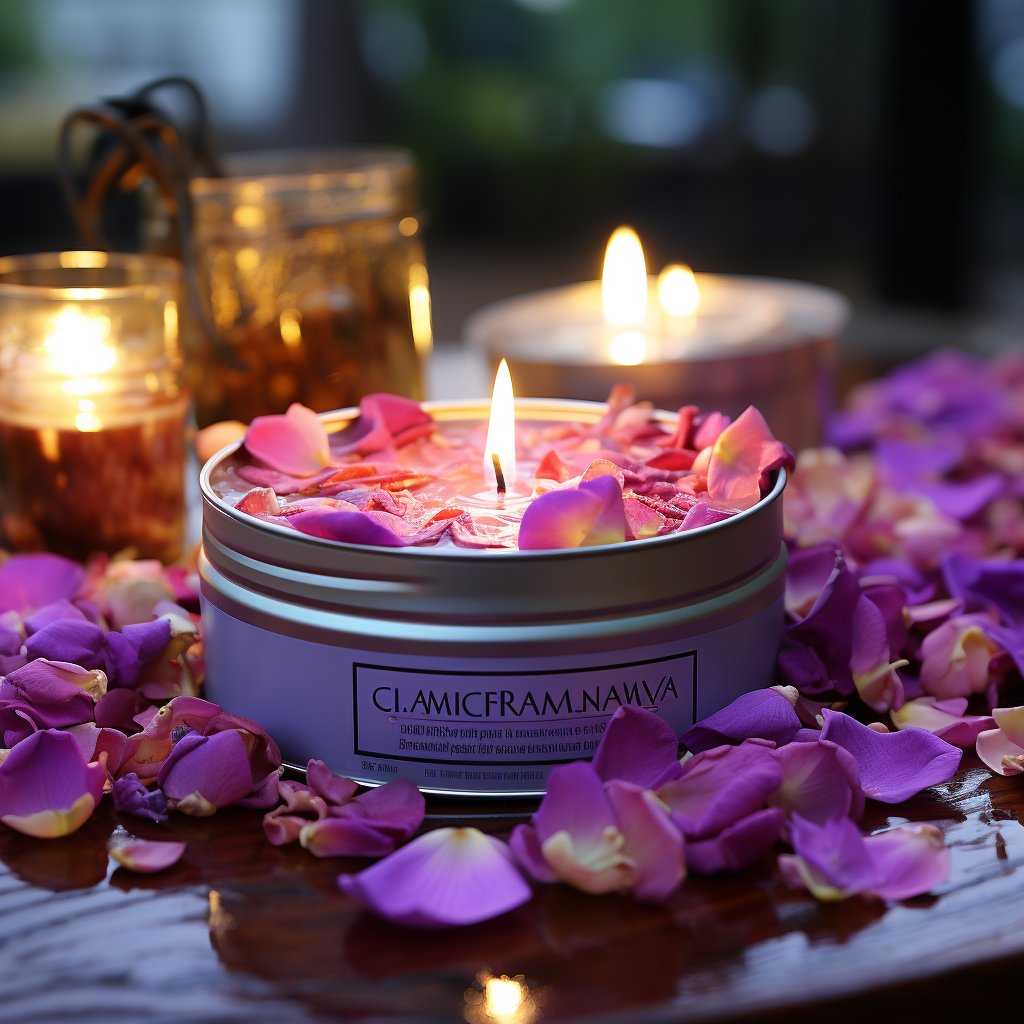 wholesale tin can dried flower scented candles gift set private label