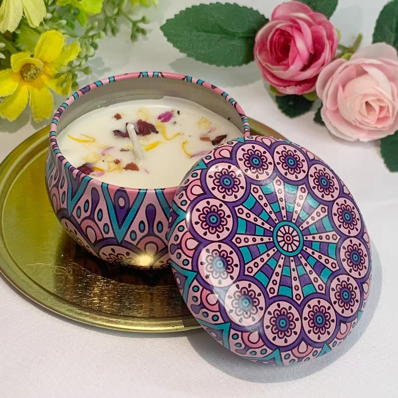 Gift Soy Wax Scented Candles Aroma Tins Jar Candle Metal Hot Sales Wholesale Luxury Origin Luxury Unique Scents Natural