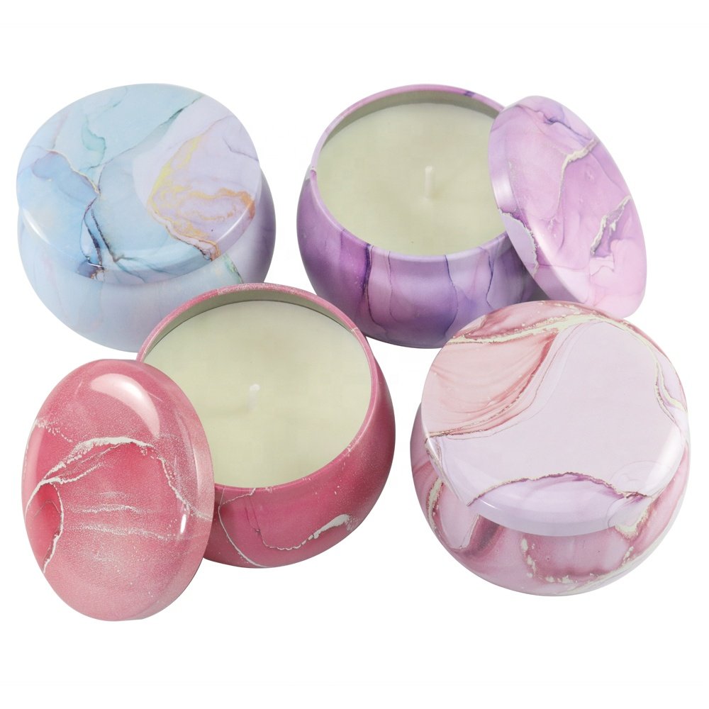 Gift Soy Wax Scented Candles Aroma Tins Jar Candle Metal Hot Sales Wholesale Luxury Origin Luxury Unique Scents Natural
