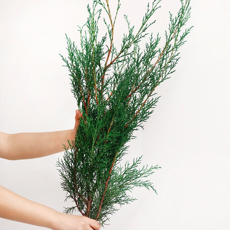 Christmas Decor Nature Preserved Real Pine and Cypress Leaves Bouquet For Wedding Home Decoration