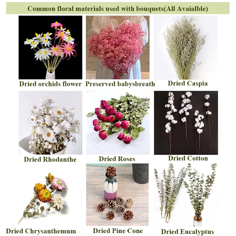 Mother's Day Gifts Dried Flowers Bouquet Boheme Dry Floral Wrapping Paper Bouquet Wholesale Handmade Flowers Bouquet In Vase