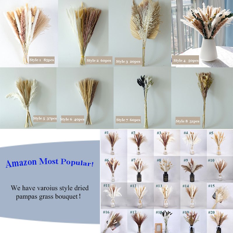Mother's Day Gifts Dried Flowers Bouquet Boheme Dry Floral Wrapping Paper Bouquet Wholesale Handmade Flowers Bouquet In Vase