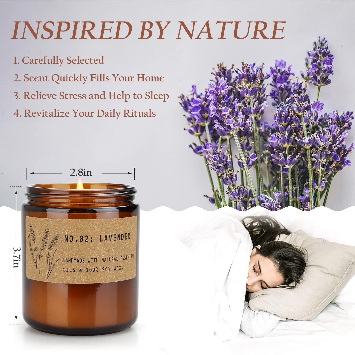 Aromatherapy Candle Essential Oil Gift Set Soy Wax Candle Scented