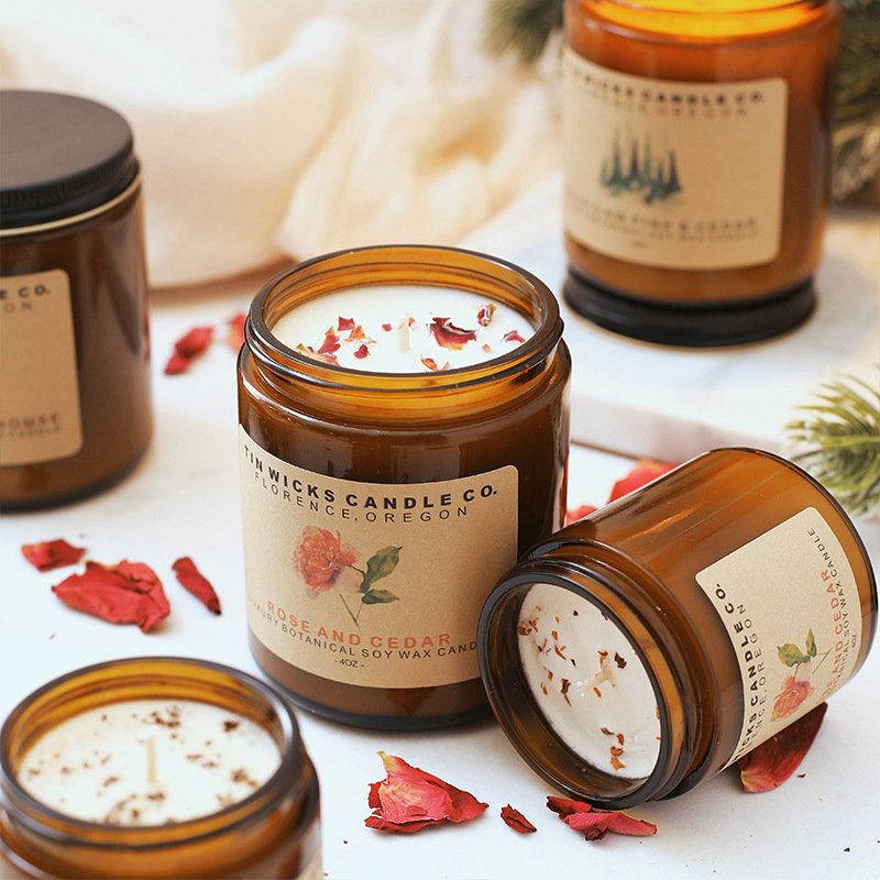 Aromatherapy Candle Essential Oil Gift Set Soy Wax Candle Scented