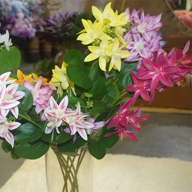 China Supplier's Artificial Rose Flower Bouquet Wedding Decorations with Thyme Wall and Home Usage for Back to School