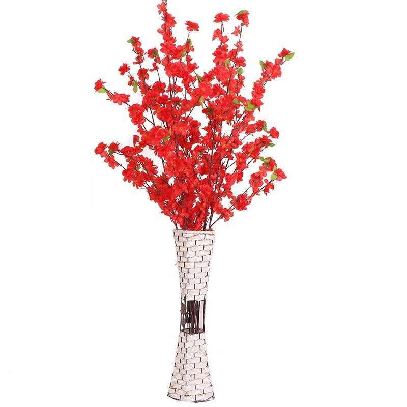 Artificial Peach Blossom Branch Cherry Blossom Silk Artificial flower For Floral Arrangement Wedding Table Decorative Garden
