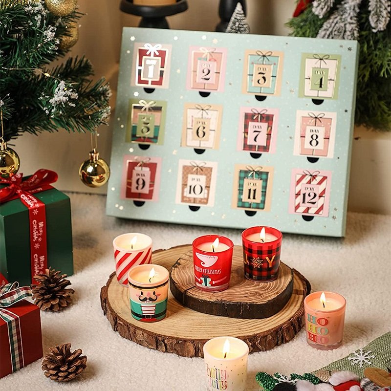 Huaming Aesthetic Short Aroma Therapy Candle Set Perfume Soy Wax Christmas 12 pcs Scented Handmade Candles with Unique Scent
