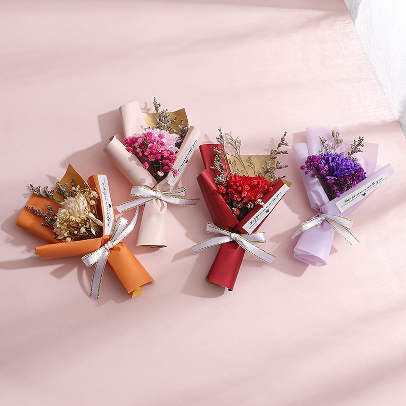 wholesale real plants natural dried flowers mini bouquet gift resin dried flowers decorative dried mini flowers