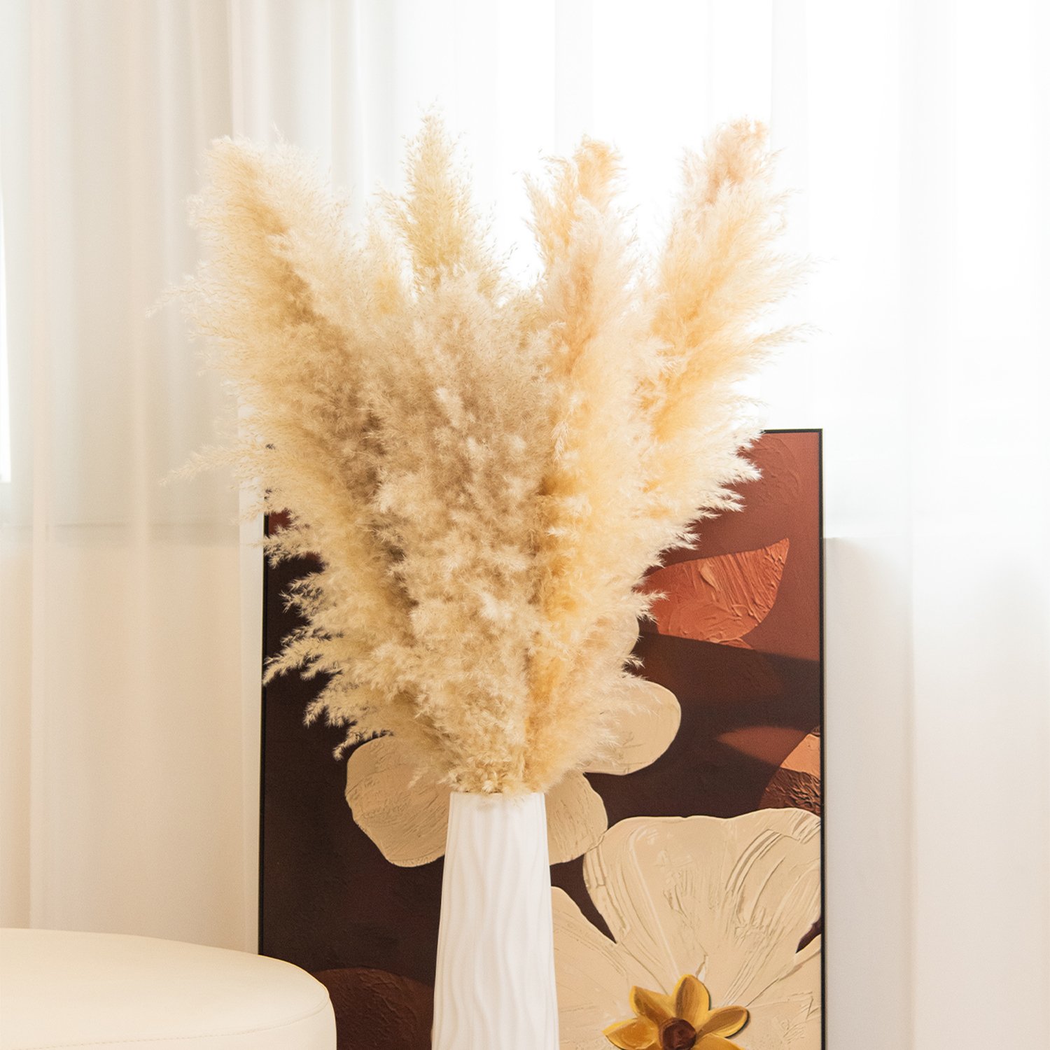 New Crop Dried Large Fluffy Pampas Grass dried flowers hot Sale for home and wedding decoration