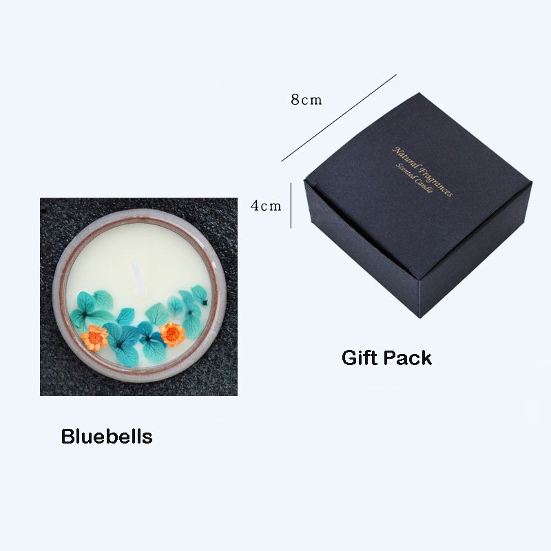Chinese Style Ice Crackle Ceramic Cup Dried Flower Aromatherapy Candle Romantic Candlelight Dinner Holiday Gifts