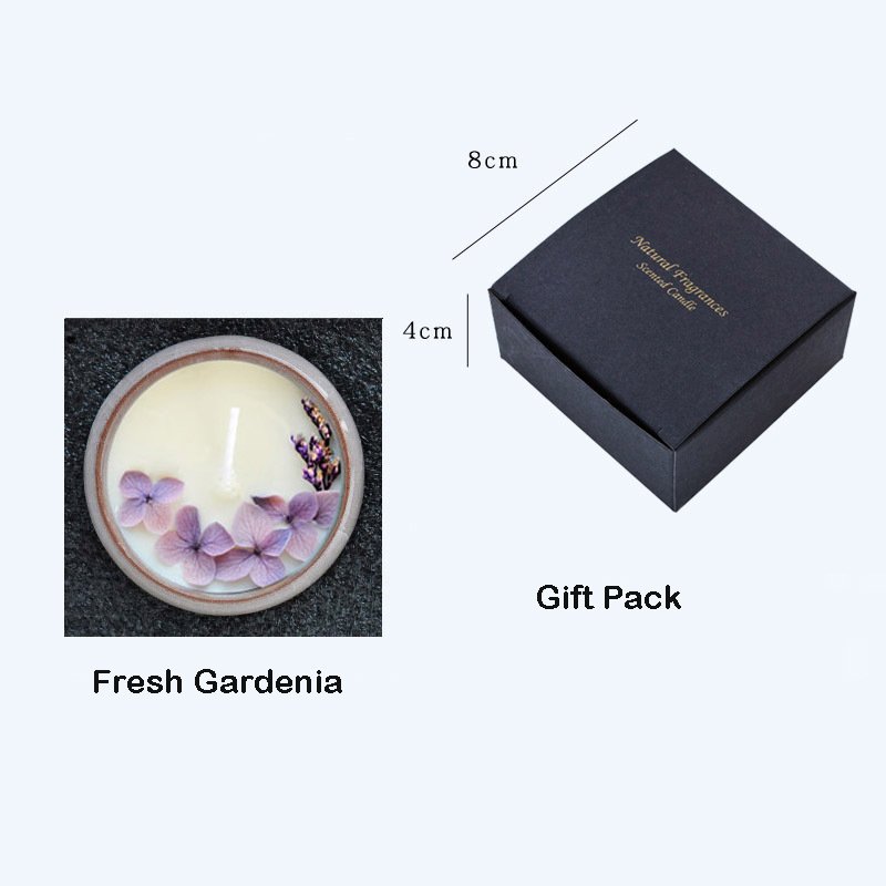 Chinese Style Ice Crackle Ceramic Cup Dried Flower Aromatherapy Candle Romantic Candlelight Dinner Holiday Gifts