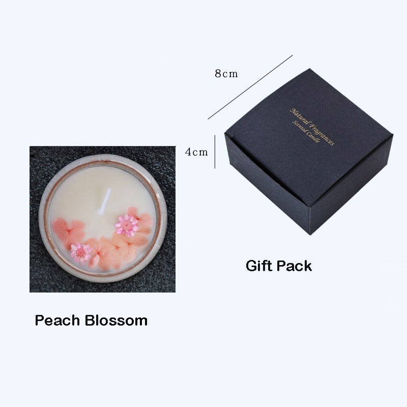 Chinese Style Ice Crackle Ceramic Cup Dried Flower Aromatherapy Candle Romantic Candlelight Dinner Holiday Gifts