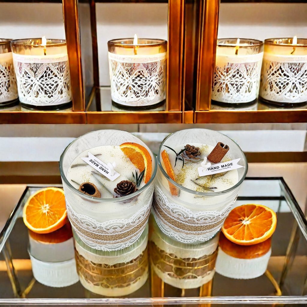 Wholesale Manufacture High Level Dry Flower Fragrance Oil Candle for Home Decoration